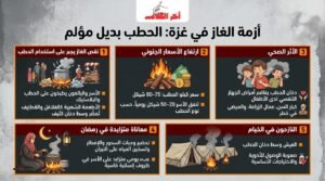 خان يونس.. أزمة غاز الطهي تدفع النازحين والباعة لاستخدام الحطب وسط تزايد الأمراض