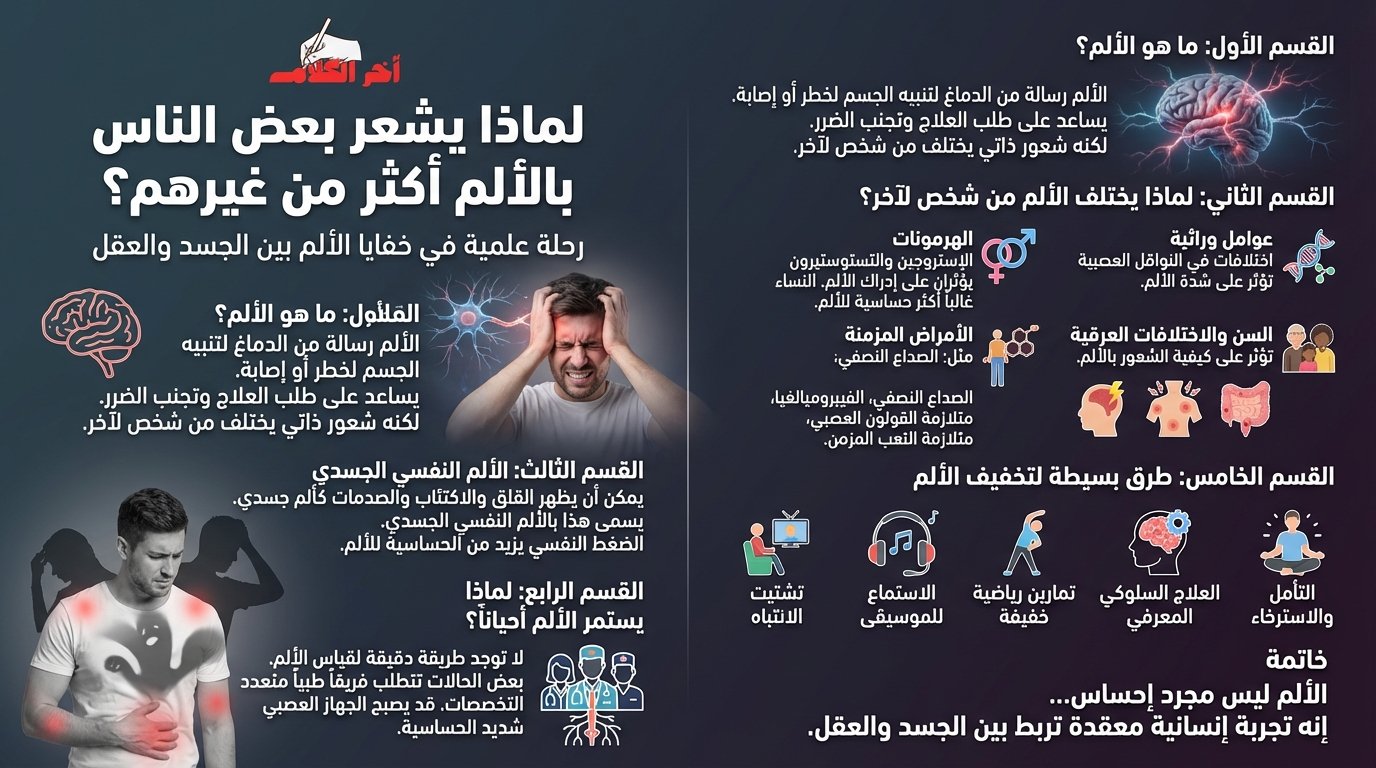 لماذا يشعر البعض بالألم أكثر من غيرهم؟