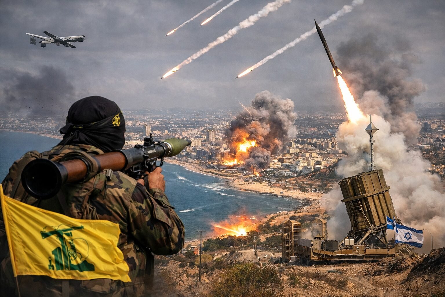 خلال أيام.. حزب الله ينفذ 94 هجوما على إسرائيل بينها 28 بيوم واحد