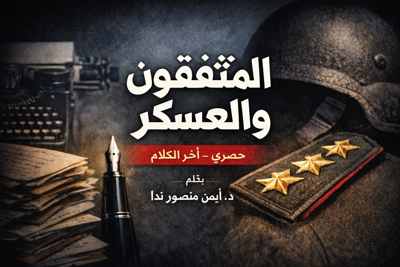 د. أيمن منصور ندا يكتب: مثقفون وعسكر (1-2)