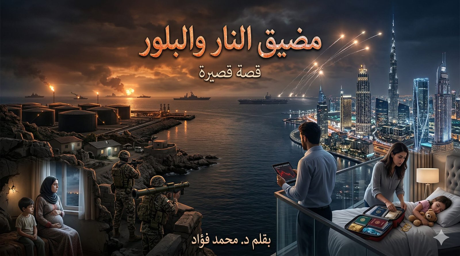 مضيق النار والبلور ( قصة قصبرة )