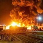 انهيار مبنى كامل في رمات غان جراءصاروخ انشطاري