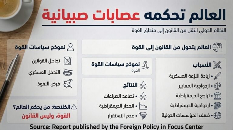 انفوجرافيك يشرح كيف أن العصابات الصبيانية تحكم العالم وكسيف تحول من القانون إلى القوة