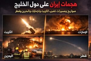 هجمات إيرانية على دول الخليج في اليوم الـ30 للحرب