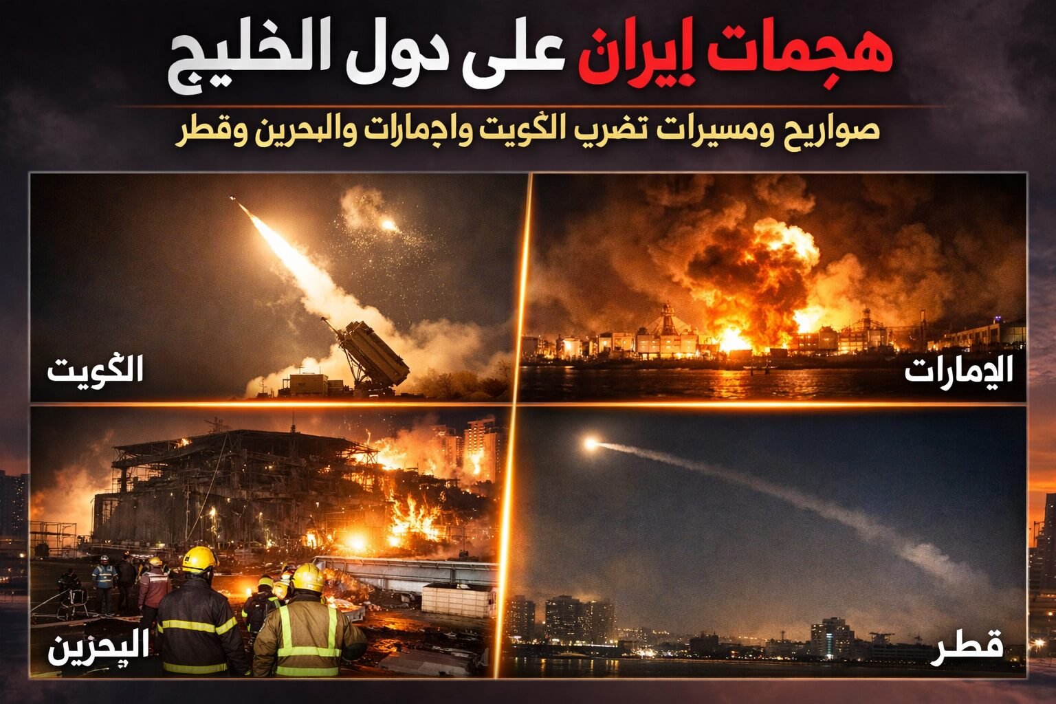 هجمات إيرانية على دول الخليج في اليوم الـ30 للحرب