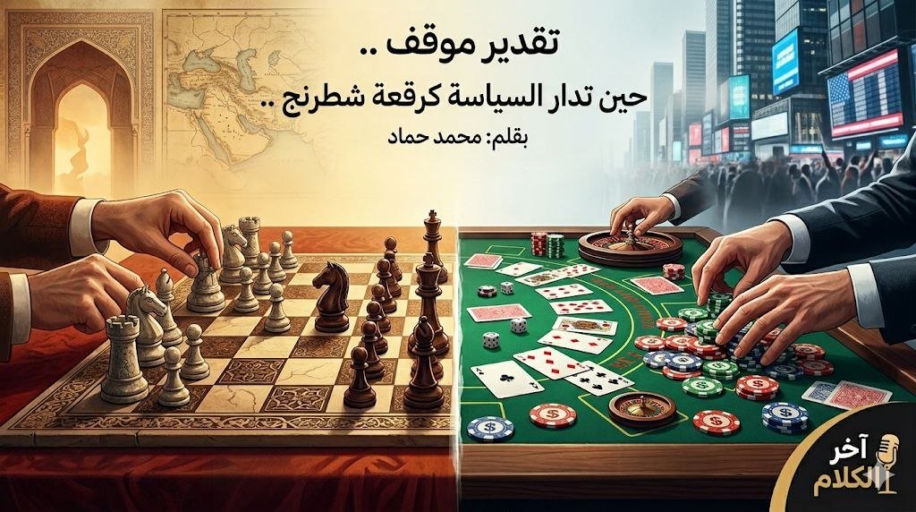 حين تُدار السياسة كرقعة شطرنج لا كطاولة قمار