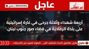 غارة إسرائيلية على جنوب لبنان تسفر عن قتلى وجرحى في قضاء صور