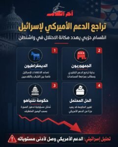 تراجع الدعم الأمريكي لإسرائيل يتسع
