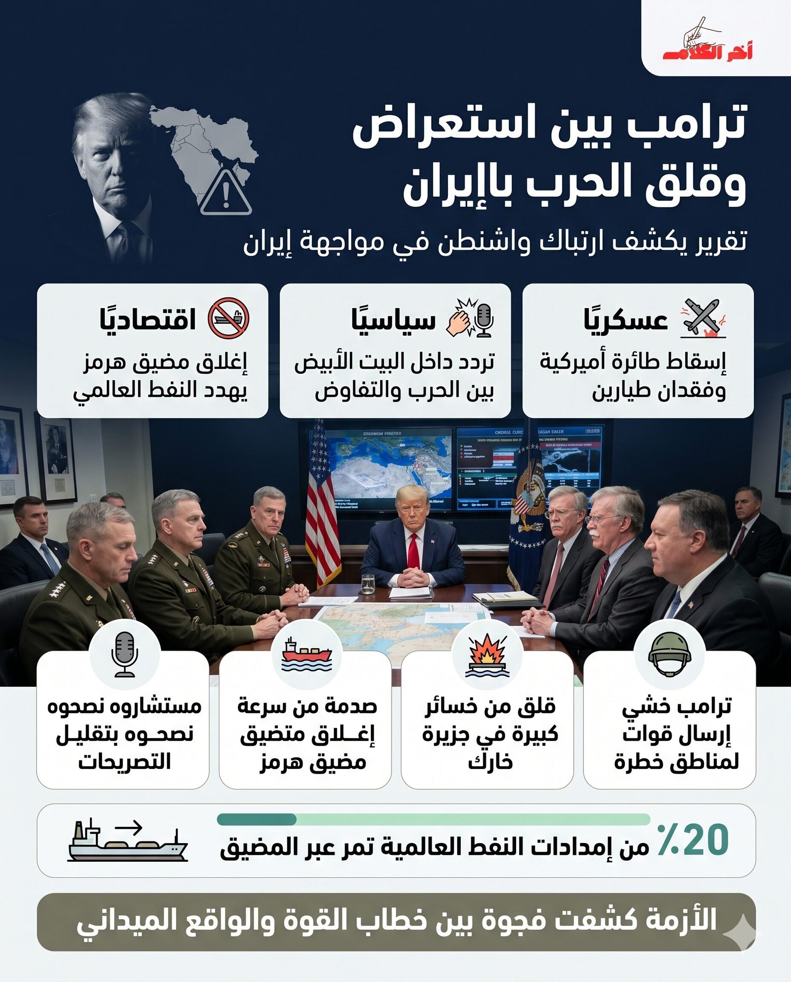 وول ستريت جورنال:ترامب بين استعراض القوة وقلق الحرب