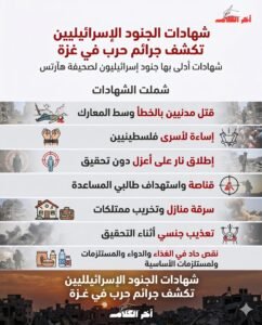شهادات جنود إسرائيليين تكشف جرائم حرب في غزة