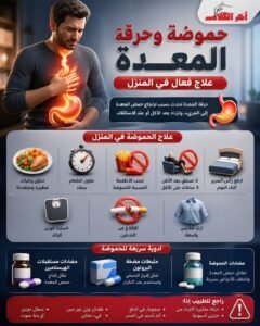 كيف يمكن علاج حموضة وحرقة المعدة في المنزل؟