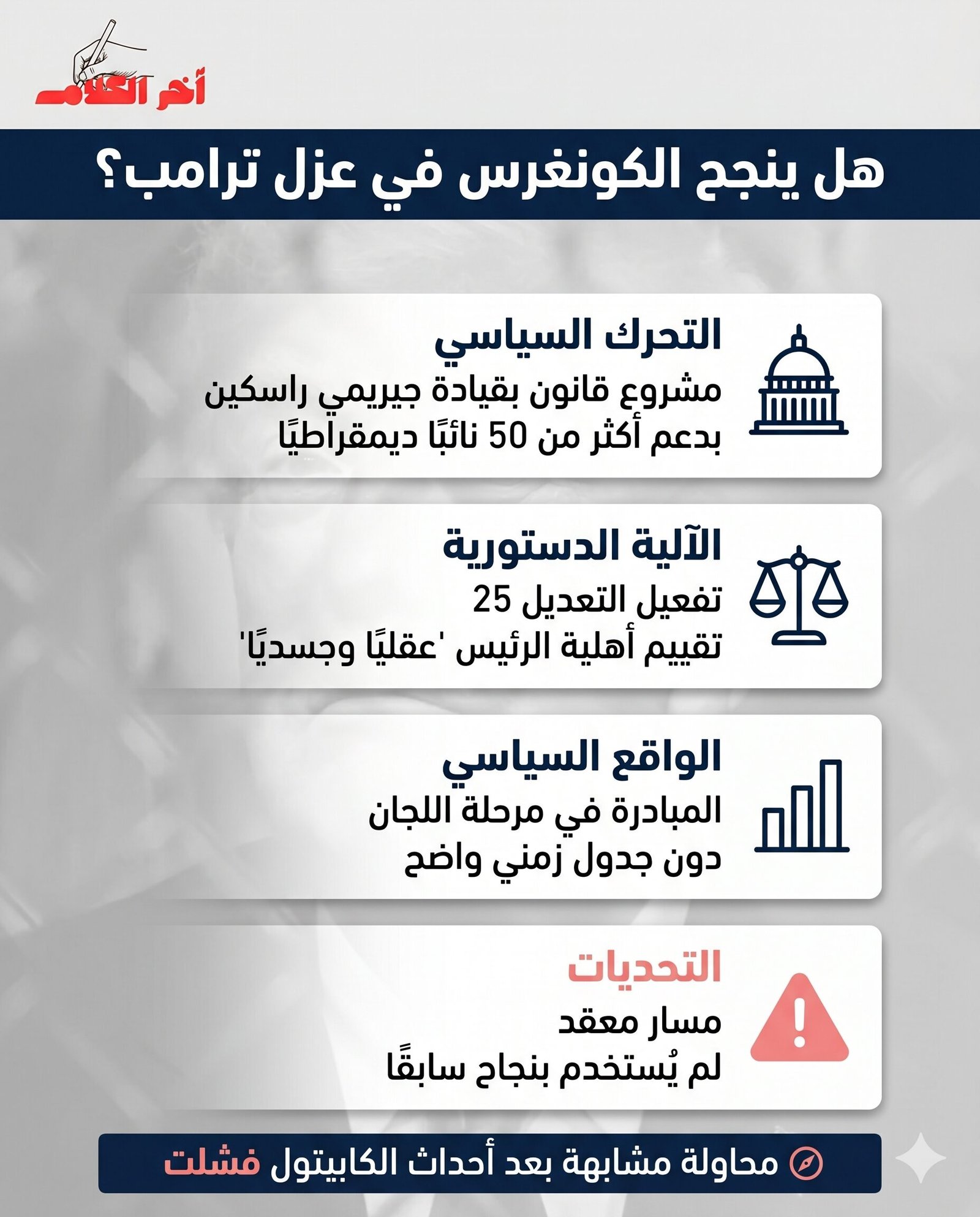 هل تقترب لحظة عزل ترامب؟