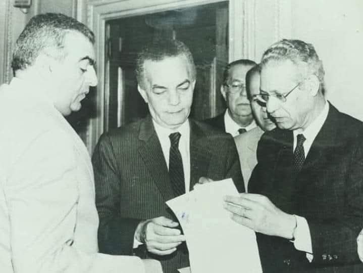 رفعت المحجوب وكمال الشاذلي مع أحمد رشدي وزير الداخلية 