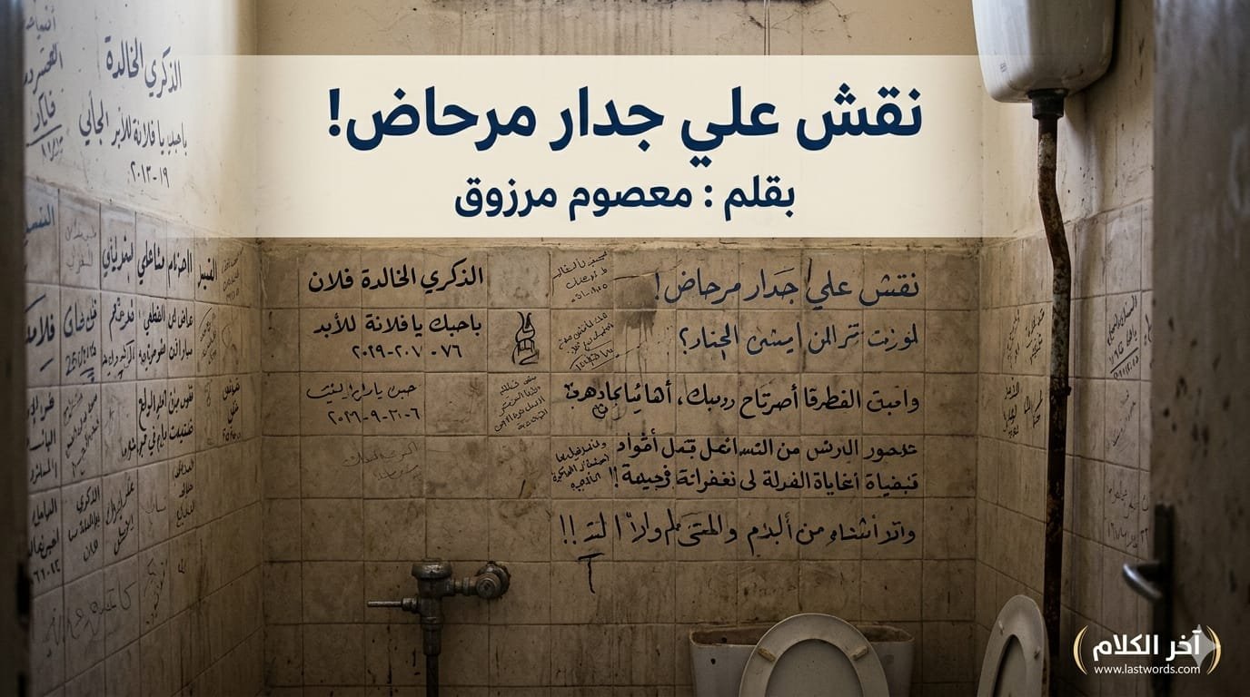 معصوم مرزوق يكتب: نقوش علي جدار مرحاض !
