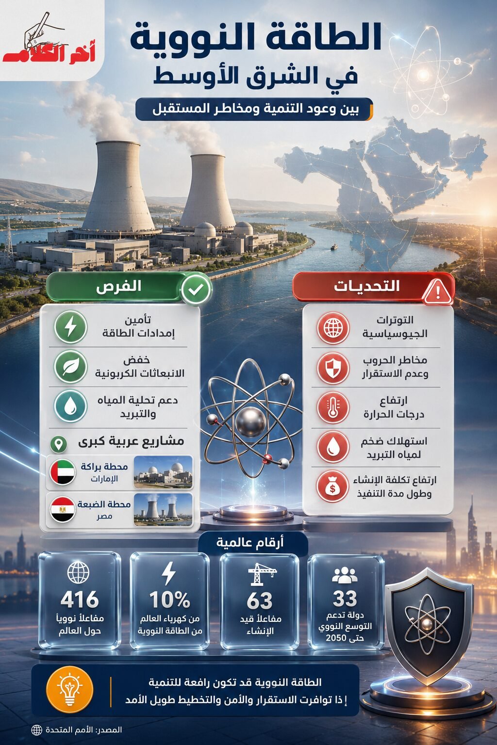 الطاقة النووية في الشرق الأوسط: بين وعود التنمية ومخاطر الجغرافيا السياسية