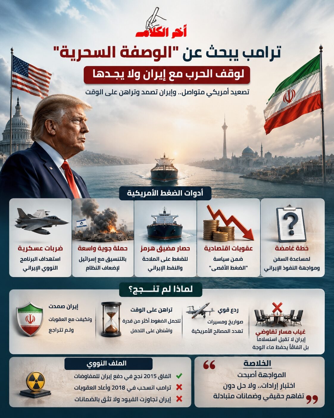 ترامب يبحث عن الوصفة السحرية لوقف الحرب