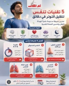 خمس تقنيات تنفس فعالة لتقليل التوتر خلال دقائق