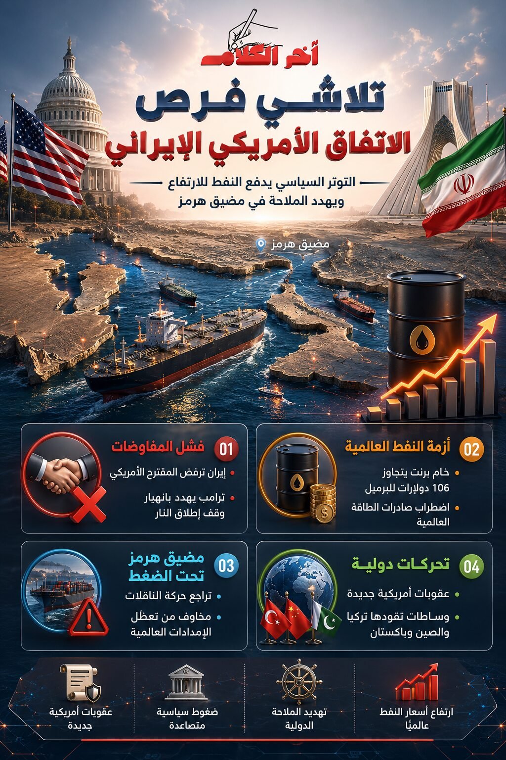 تلاشي فرص الاتفاق بين واشنطن وطهران بعد رفض إيران المقترح الأمريكي