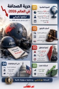 تراجع غير مسبوق في حرية الصحافة عالمياً خلال 2026
