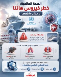 الصحة العالمية: خطر تفشي فيروس هانتا لا يزال منخفضاً