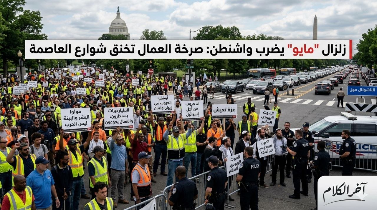 احتجاجات عيد العمال تهز واشنطن
