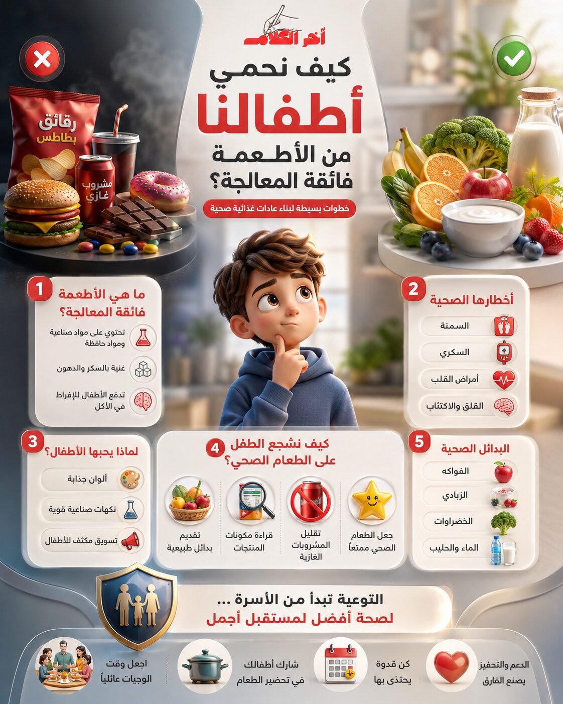 كيف تقنعين طفلك بتناول غذاء صحي؟