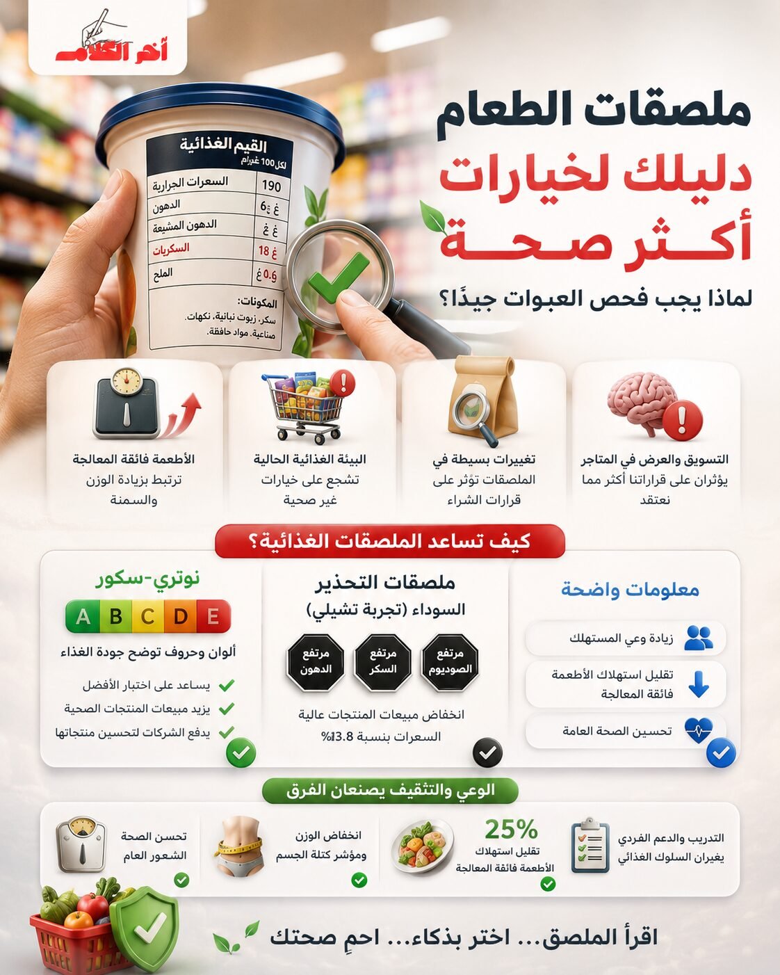 لماذا يجب فحص ملصقات الطعام قبل الشراء؟