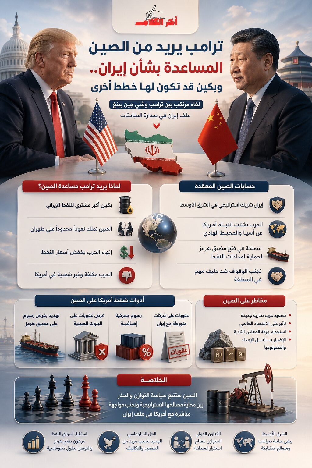 هل تستجيب الصين لطلب ترامب بالمساعدة في حرب إيران؟