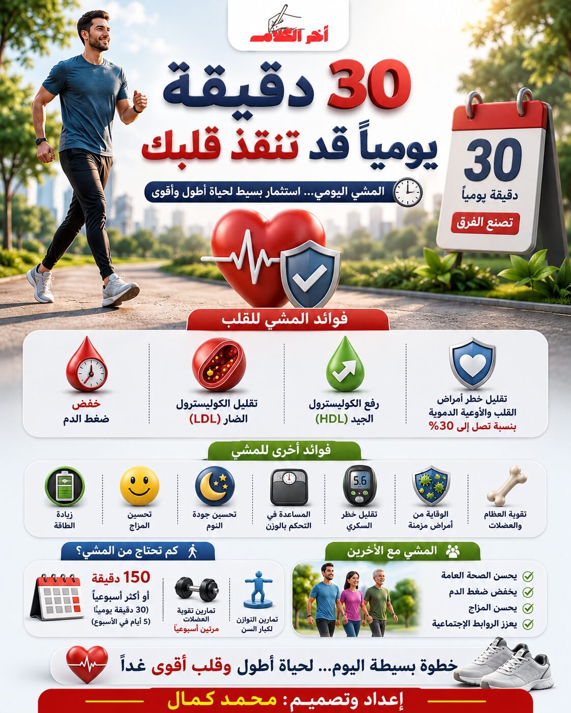 30 دقيقة يوميًا قد تنقذ قلبك