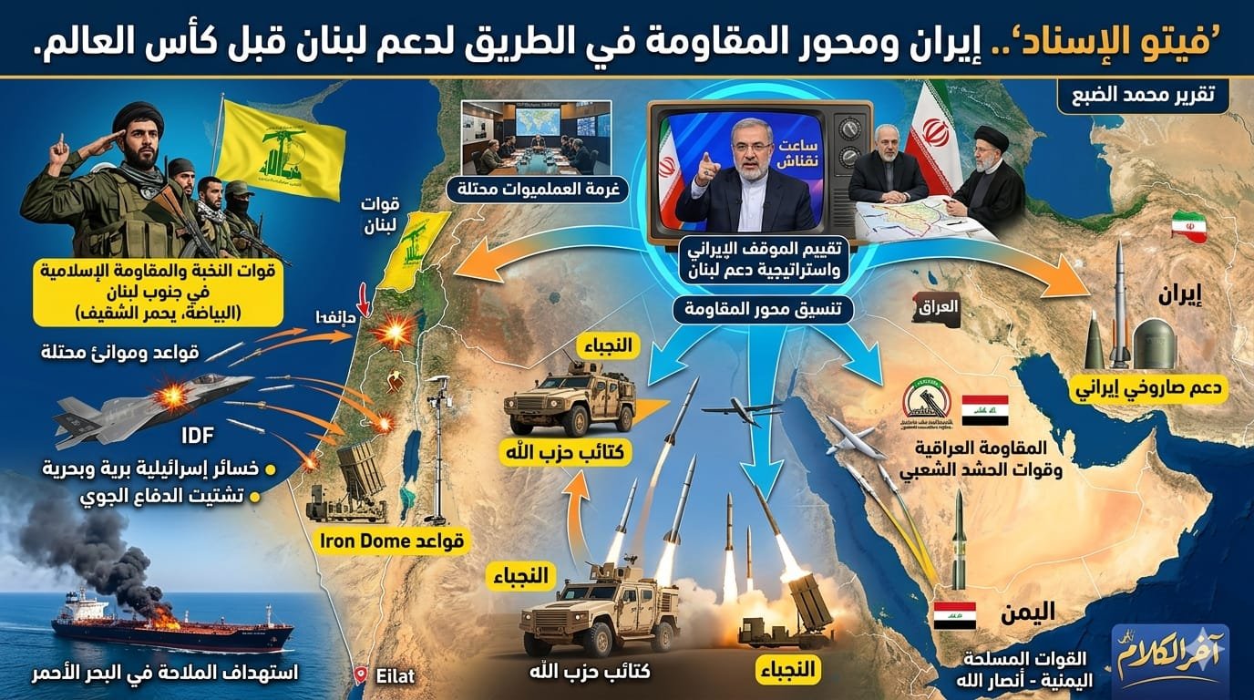 إيران ومحور المقاومة في الطريق لدعم لبنان قبل كأس العالم