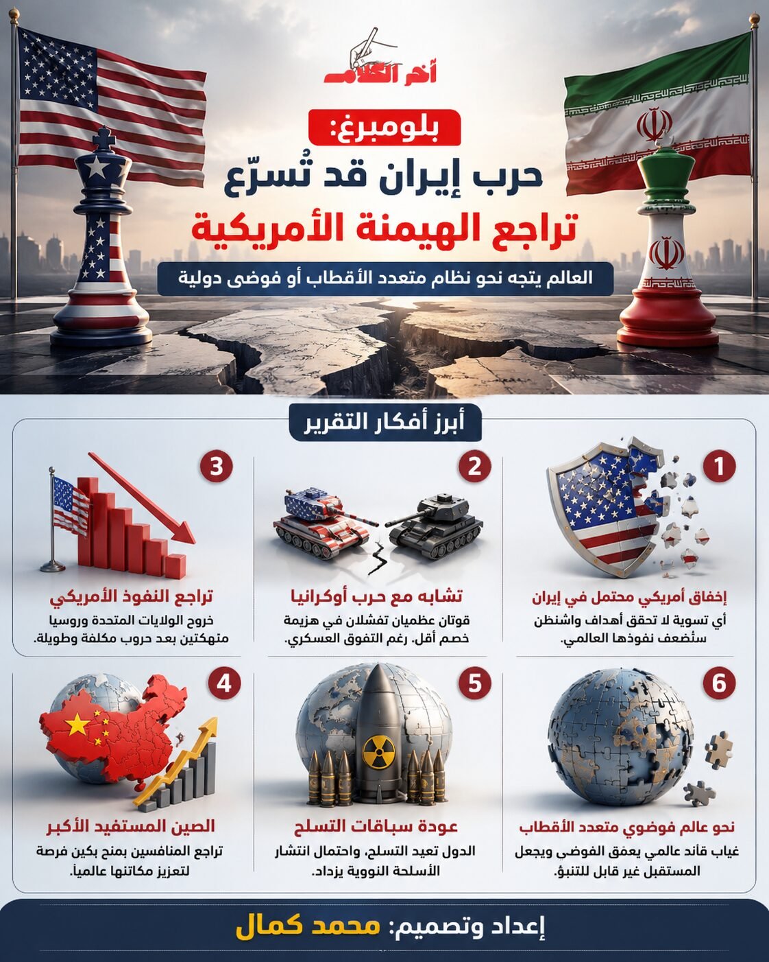 بلومبرغ: العالم يدخل مرحلة ما بعد الهيمنة الأميركية