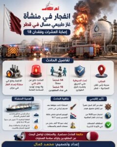 انفجار في منشأة غاز طبيعي مسال بقطر يخلف عشرات المصابين والمفقودين