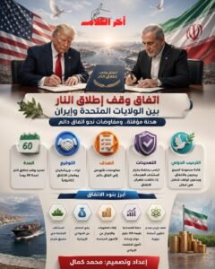ترامب وبزشكيان يوقعان اتفاقًا مؤقتًا لوقف إطلاق النار بين الولايات المتحدة وإيران