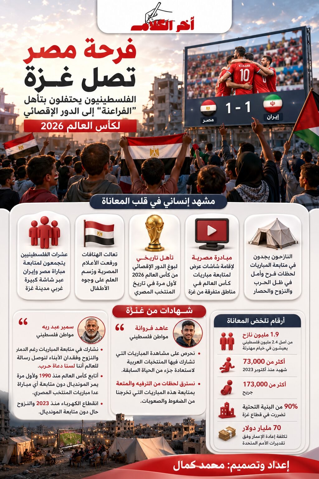 فرحة مصر تصل غزة