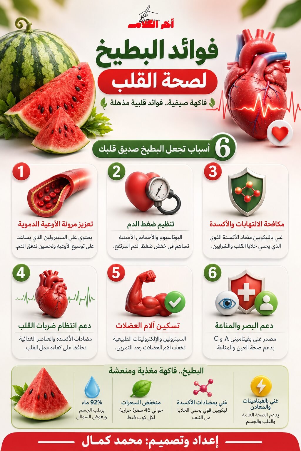 البطيخ.. فاكهة صيفية تحمي قلبك