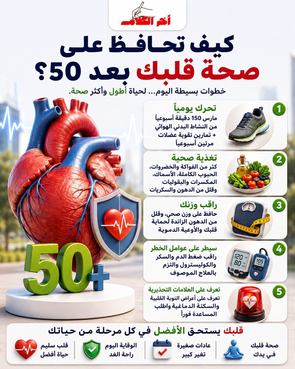 كيف تحافظ على صحة قلبك بعد سن الخمسين؟