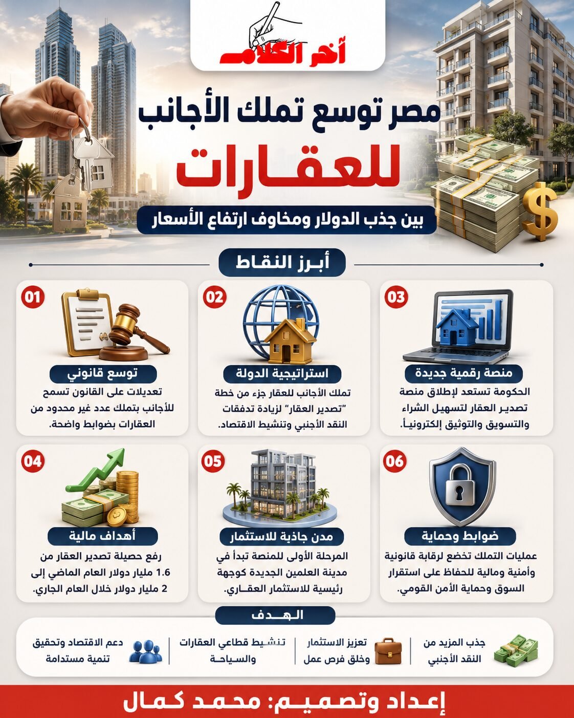 مصر توسع تملك الأجانب للعقارات