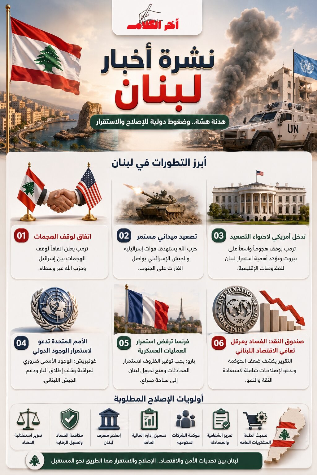 نشرة أخبار لبنان