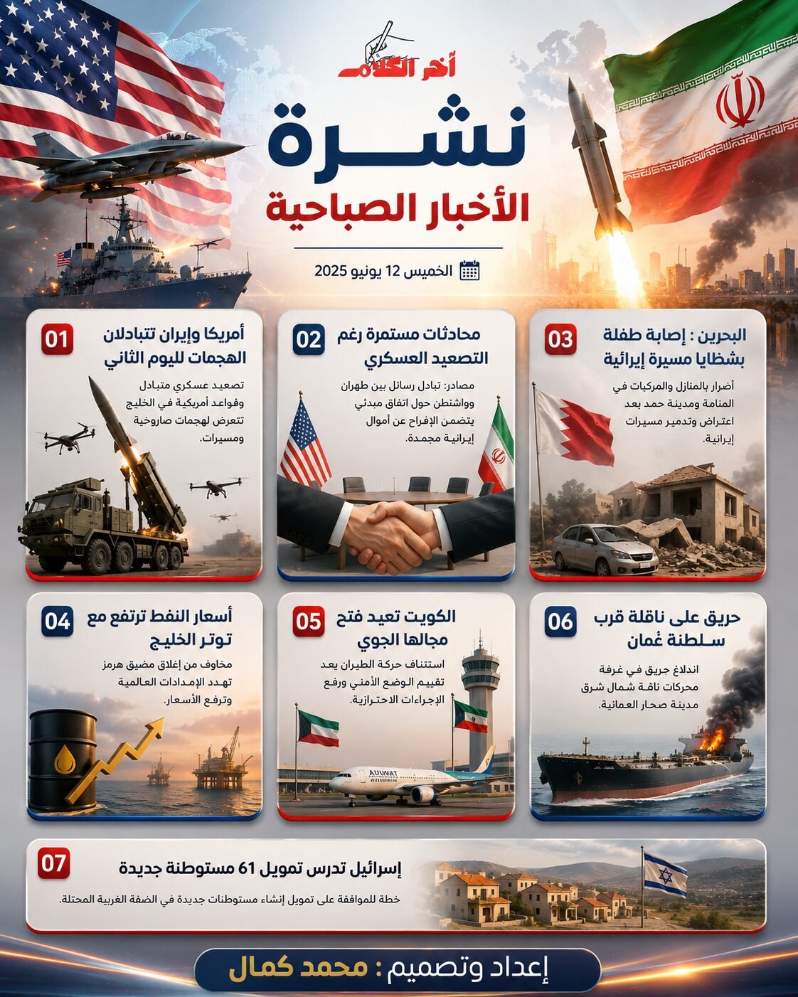 نشرة الأخبار الصباحية