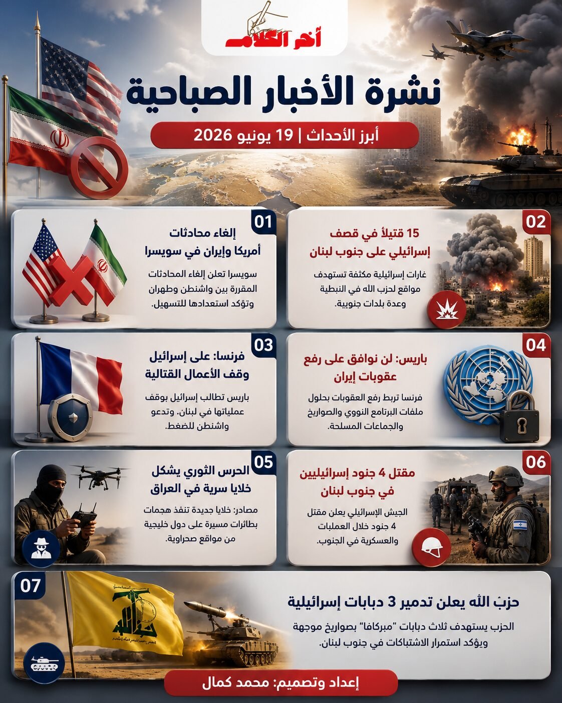 نشرة الأخبار الصباحية