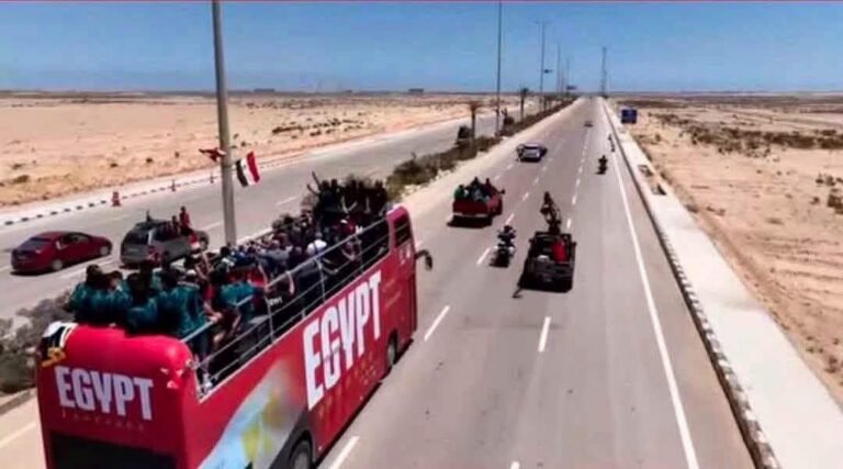 عودة منتخب مصر إلى العلمين (وسائل التواصل)
