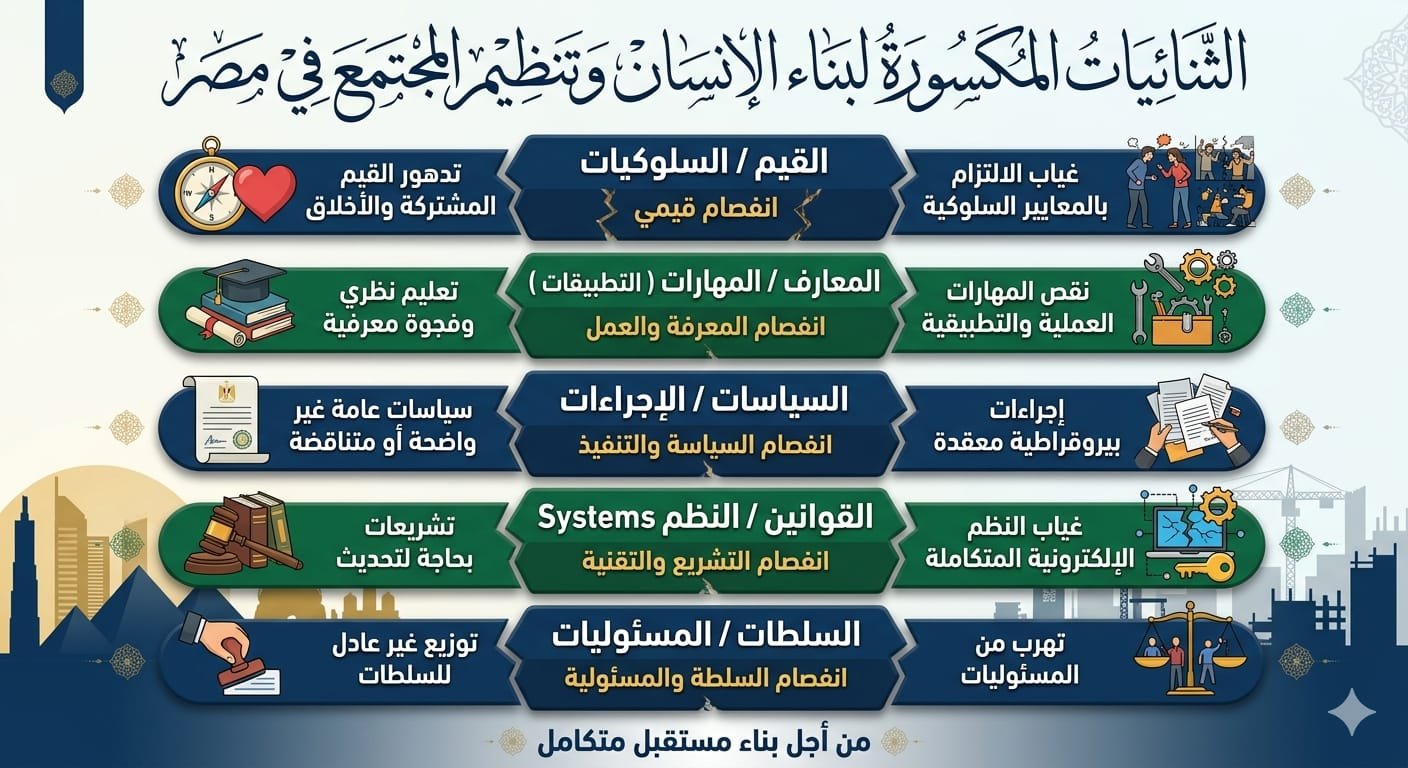 د. محمد محفوظ يكتب : الثنائيات المكسورة لبناء الإنسان وتنظيم المجتمع