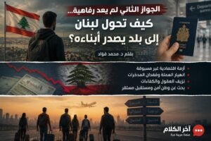 د. محمد فؤاد يكتب: الجواز الثاني لم يعد رفاهية ( 1-2) لبنان