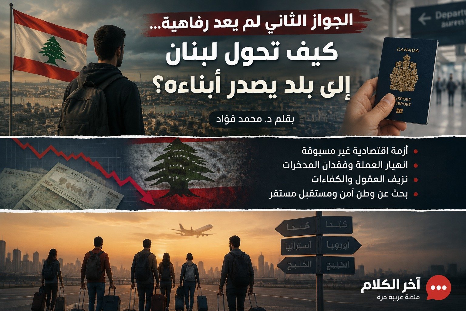 د. محمد فؤاد يكتب: الجواز الثاني لم يعد رفاهية ( 1-2) لبنان