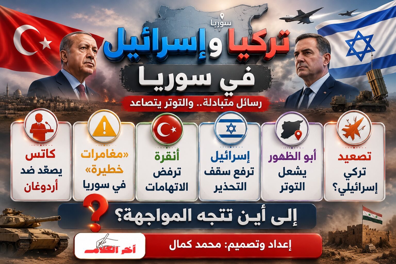 إسرائيل وتركيا على خط المواجهة في سوريا