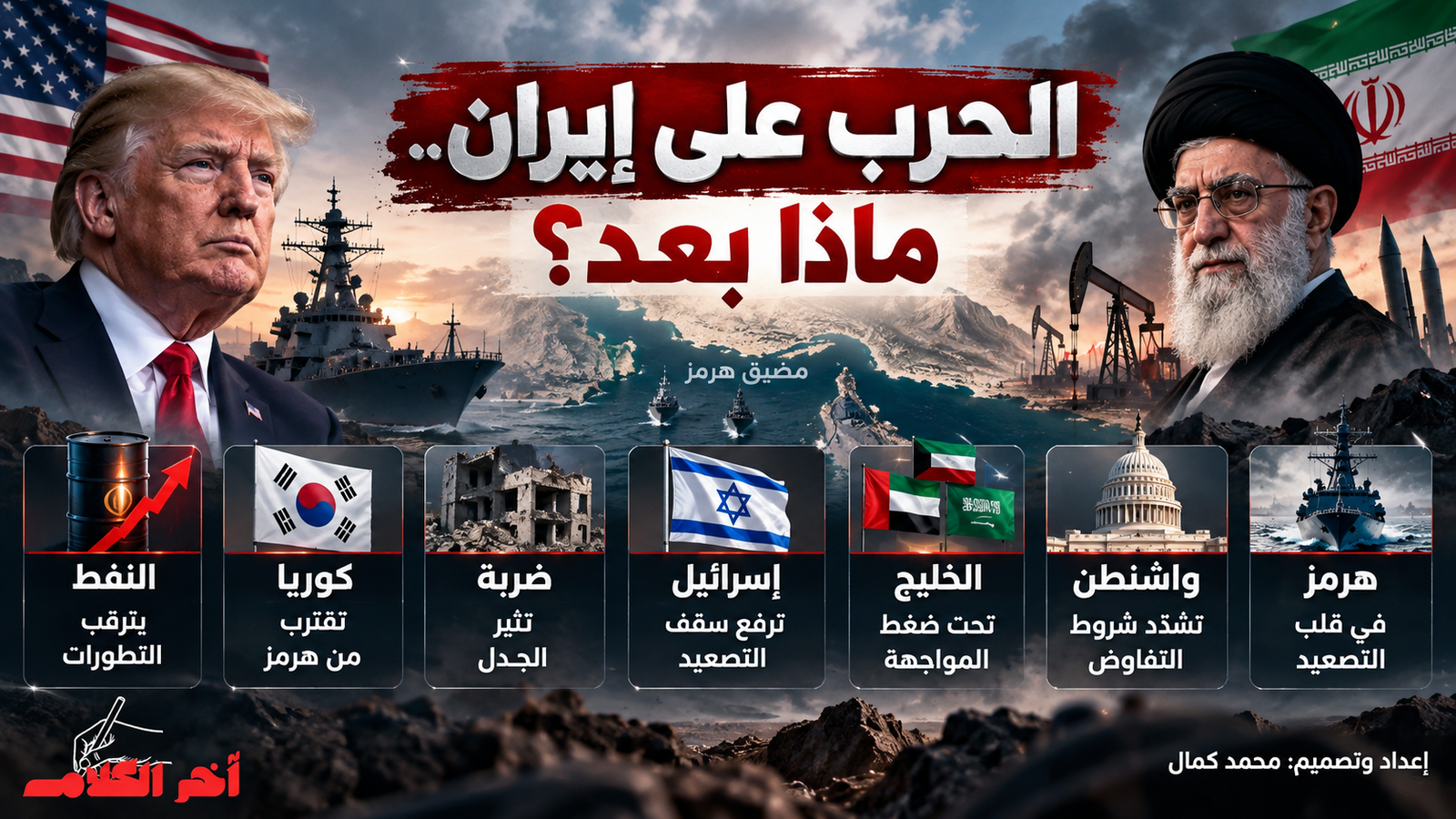 الحرب على إيران.. هرمز في قلب المواجهة وواشنطن ترفض التفاوض