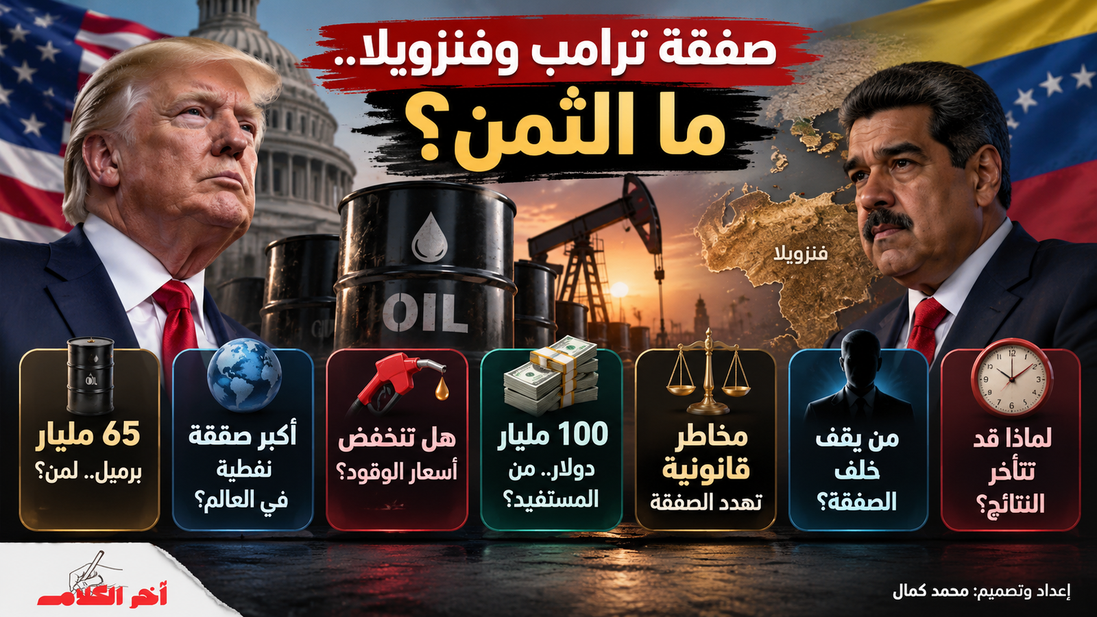 65 مليار برميل نفط فنزويلي.. ماذا تكسب الولايات المتحدة من صفقة ترامب؟